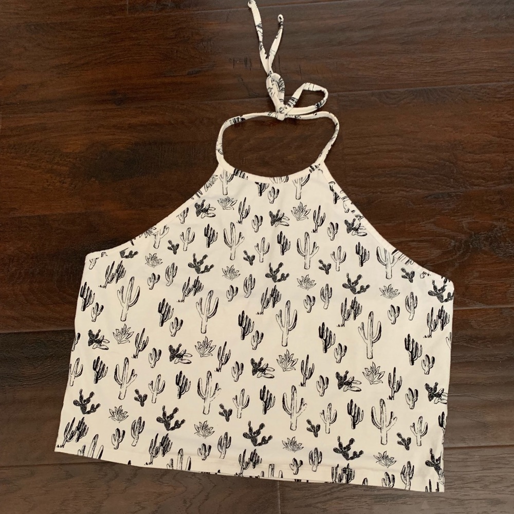 Cactus Crop Top Halter